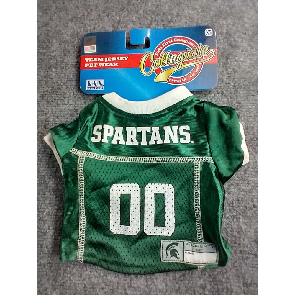 Pets First Michigan State Spartans Dog Jersey Green XS MS-4006-XS NCAA Pet Wear‎